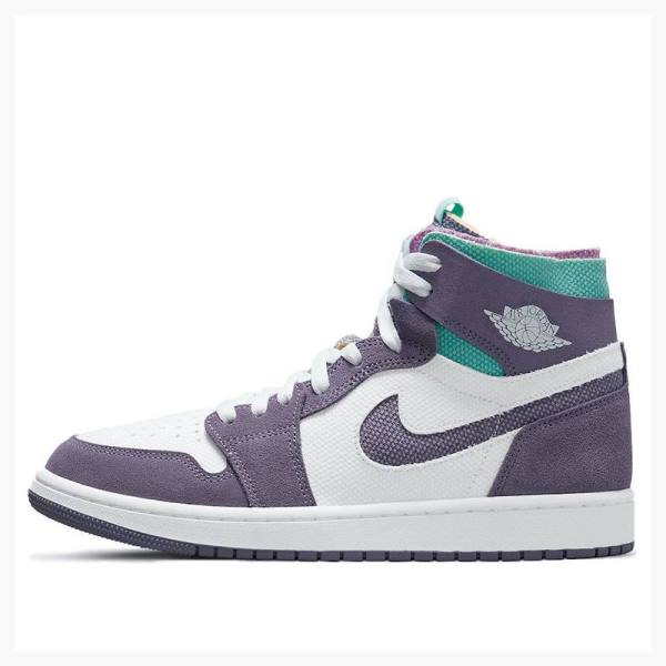 Air Jordan 1 Nike Zoom Comodidad Tropical Twist Zapatillas Baloncesto Hombre Blancas Moradas | JD-318MF