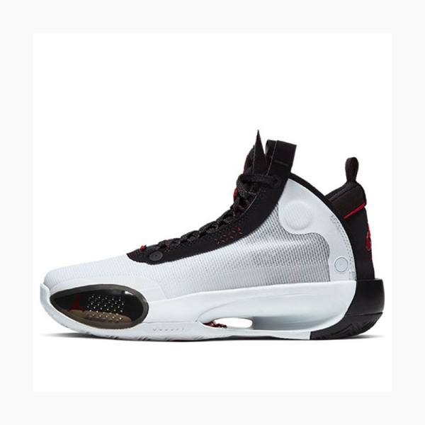 Air Jordan 34 Nike (GS) BQ3384 Zapatillas Baloncesto Mujer Negras Blancas Rojas | JD-523DY