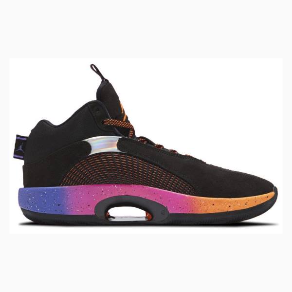 Air Jordan 35 Nike Sunset Zapatillas Baloncesto Hombre Negras Naranjas | JD-172VS