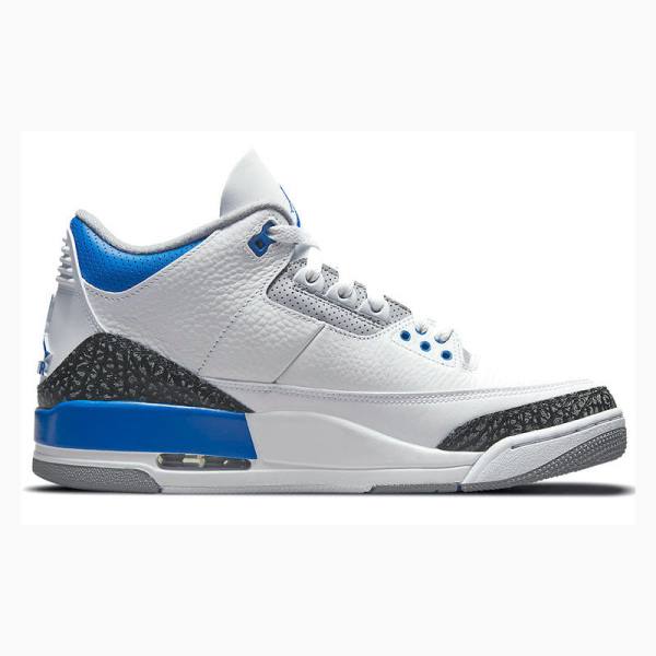 Air Jordan 3 Nike Retro Racer Zapatillas Baloncesto Hombre Blancas Azules | JD-231ES