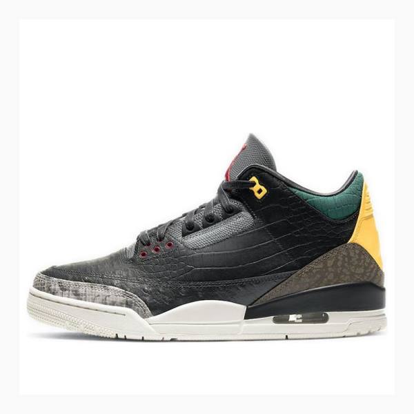 Air Jordan 3 Nike Retro SE Animal Instinct 2.0 Zapatillas Baloncesto Hombre Negras Gris | JD-574QN