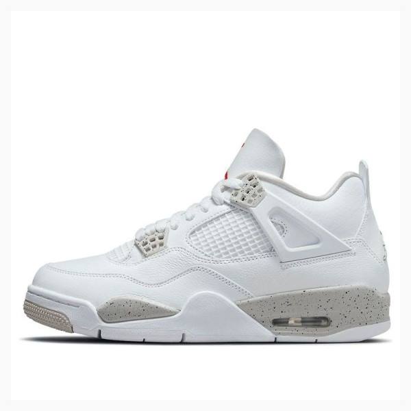 Air Jordan 4 Nike Retro Oreo Tech Zapatillas Baloncesto Hombre Blancas Gris | JD-376EA