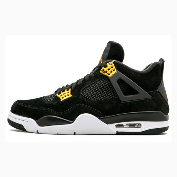 Air Jordan 4 Nike Retro Royalty Zapatillas Baloncesto Hombre Negras Amarillo | JD-743OG