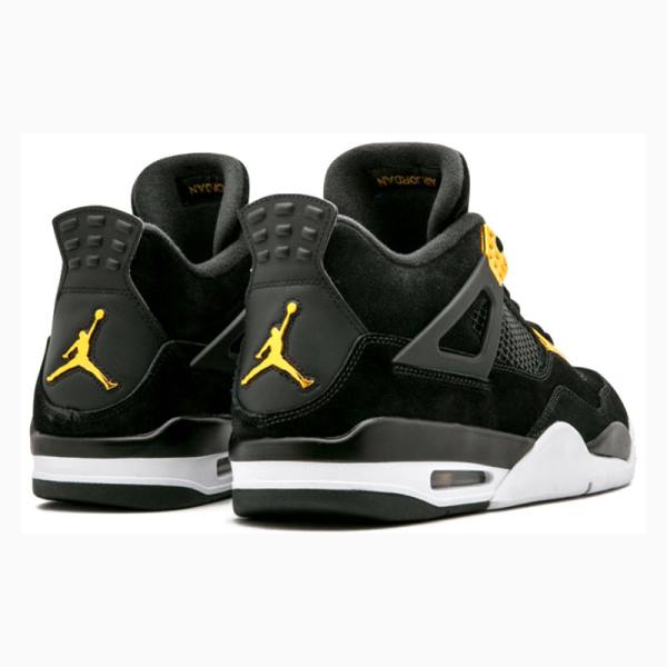 Air Jordan 4 Nike Retro Royalty Zapatillas Baloncesto Hombre Negras Amarillo | JD-743OG