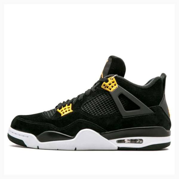 Air Jordan 4 Nike Retro Royalty Zapatillas Baloncesto Hombre Negras Amarillo | JD-743OG