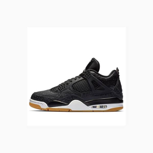 Air Jordan 4 Nike Retro SE Laser Zapatillas Baloncesto Hombre Negras Blancas Marrones | JD-687QY