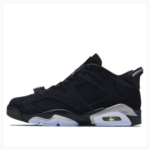 Air Jordan 6 Nike Retro Low Metallic Silver Zapatillas Hombre Negras | JD-421GK