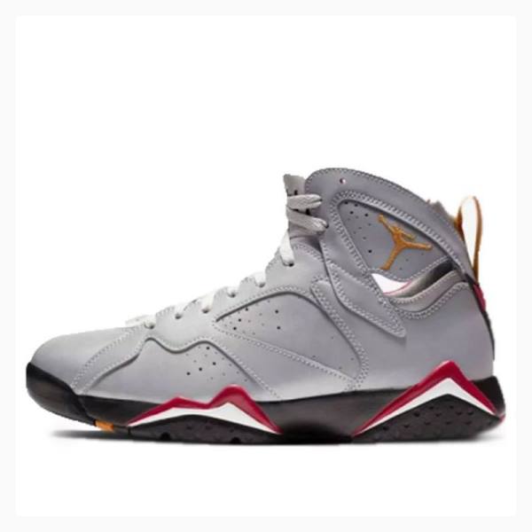 Air Jordan 7 Nike Retro Reflective Cardinal Zapatillas Baloncesto Hombre Plateadas | JD-391RC