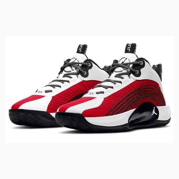 Air Jordan Nike Jumpman 2021 PF Zapatillas Baloncesto Hombre Blancas Rojas Negras | JD-926IS