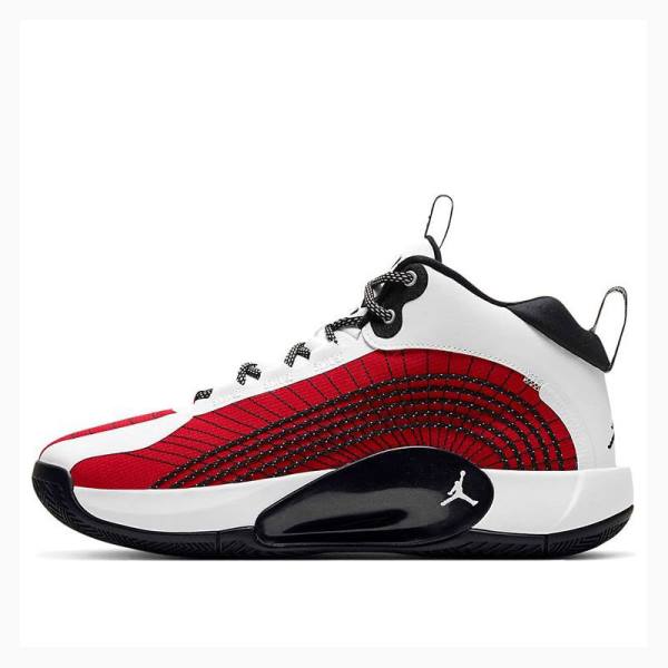 Air Jordan Nike Jumpman 2021 PF Zapatillas Baloncesto Hombre Blancas Rojas Negras | JD-926IS