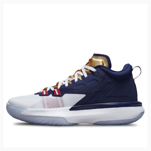 Air Jordan Nike Zion 1 PF USA Zapatillas Baloncesto Hombre Azules Doradas Rojas | JD-407OR